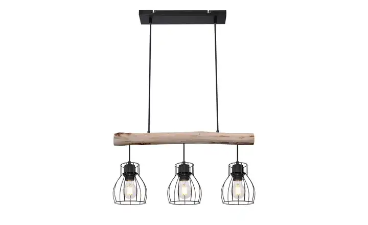 Pendelleuchte, 3-flammig, Holz/ Metall Körbe Osterangebot