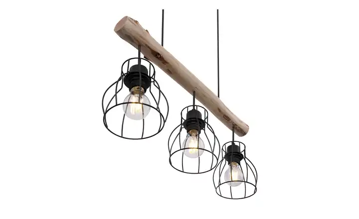 Pendelleuchte, 3-flammig, Holz/ Metall Körbe Osterangebot