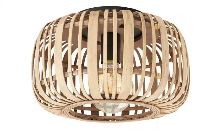 Deckenleuchte, 1-flammig. Rattanschirm `klein` Neueste Mode