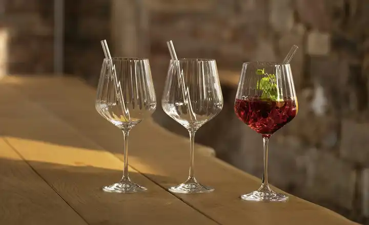 Gin & Tonic Gläser mit Glastrinkhalmen Tastes Good Top Angebot