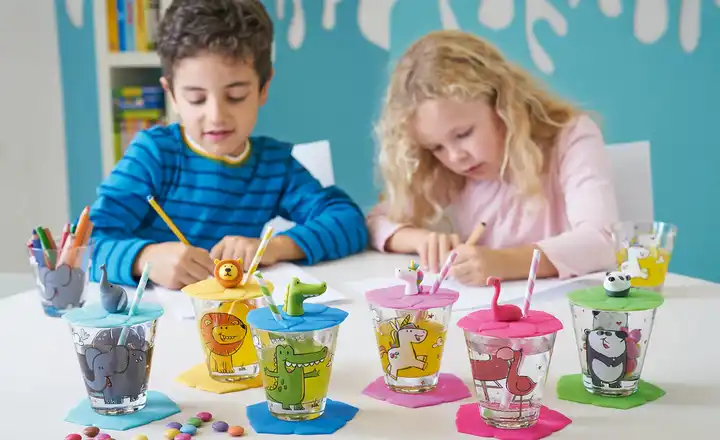 LEONARDOKinder Trink - Set 9-tlg. Löwe / Krokodil / Elefant Bambini Begrenzte Freigabe