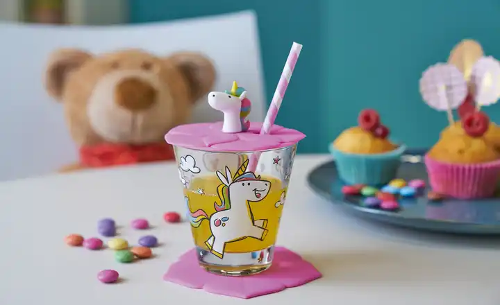 LEONARDOKinder Trink - Set 9-tlg. Flamingo /Einhorn / Panda Bambini Letzte 2 Tage
