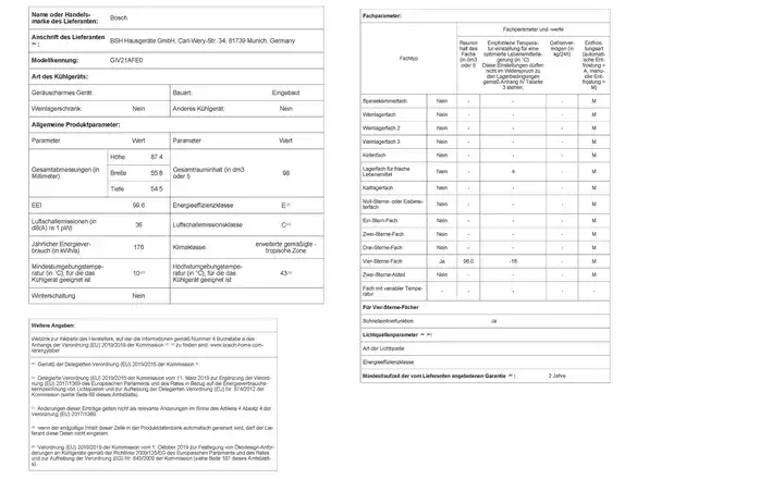 BOSCHEinbau-Gefrierschrank GIV21AFE0 Begrenztes Angebot