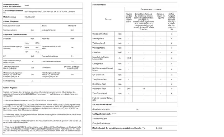 BOSCHKühl-Gefrier-Kombination KGV33VWEA Exklusivangebot