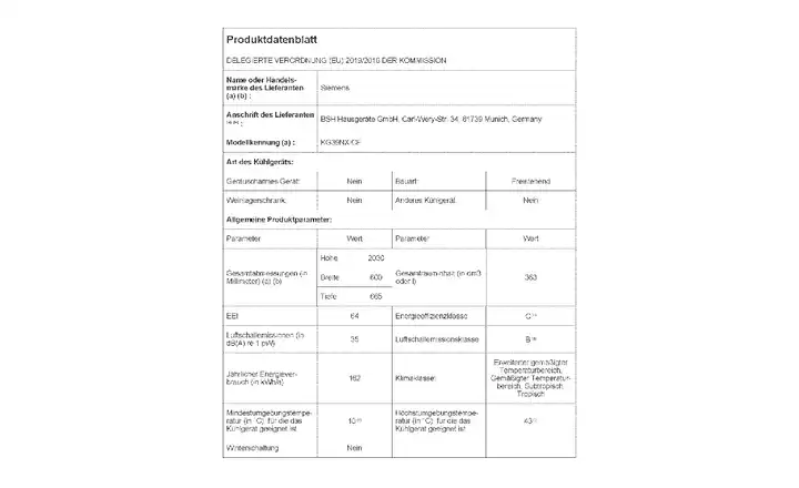 SIEMENSKühl-Gefrier-Kombination KG39NXICF Saisonschlussverkauf