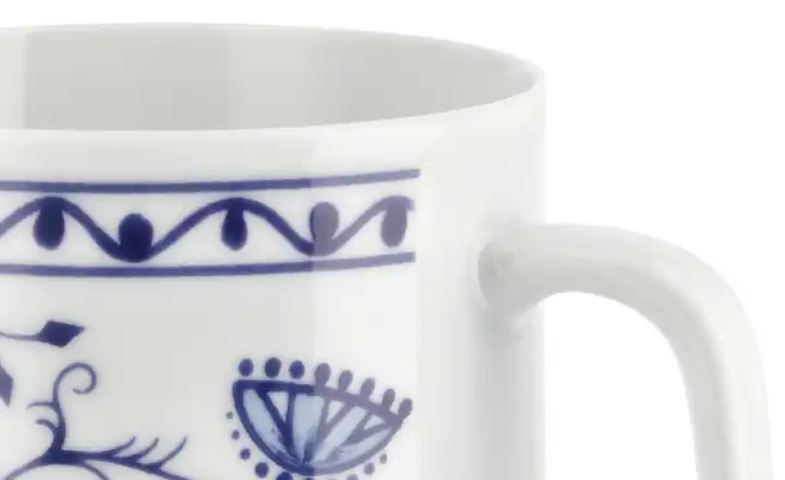 KahlaBecher mit Henkel "Rosella" Zwiebelmuster Tiefpreis