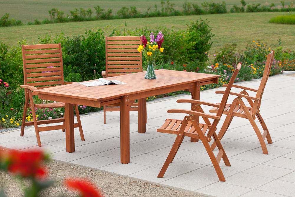 Merxx La Plata Set 5tlg. Seitenausziehtisch 150/185/220 x 90 cm Bis zu 55% Rabatt