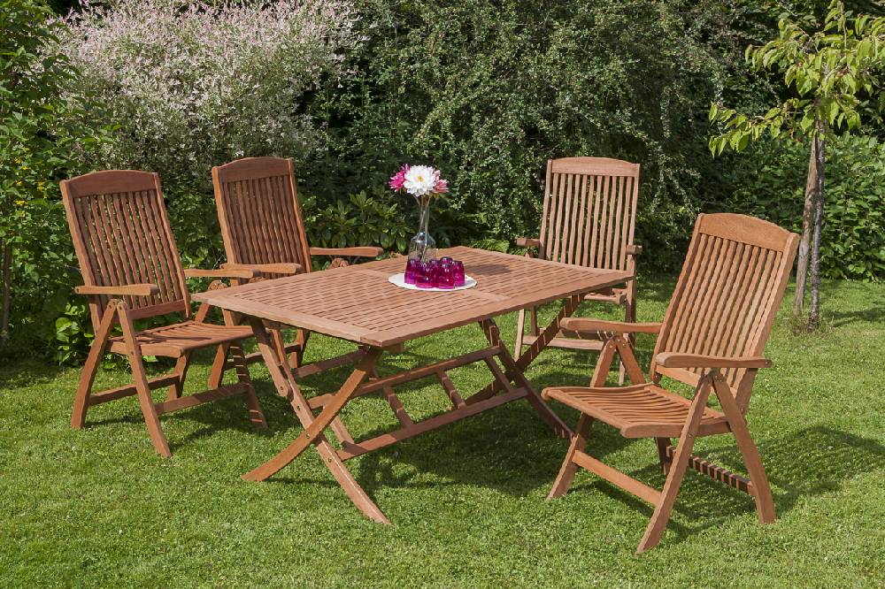 Merxx Maracaibo Set 5tlg. Klapptisch 160 x 90 cm