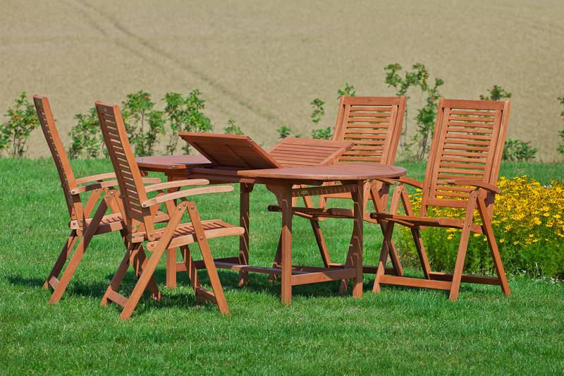 Merxx Cordoba Set 5tlg. Ausziehtisch 120/170 x 100 cm Kostenloser Versand international