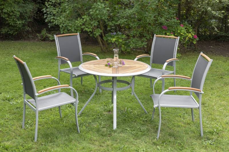 Merxx Siena Set 5tlg. Tisch rund ø 100 cm Black Friday Preise
