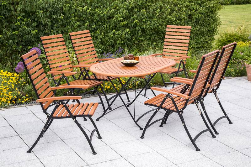 Merxx Schlossgarten Set 7tlg. Tisch 140 x 90 cm Limitierter Zeitrabatt