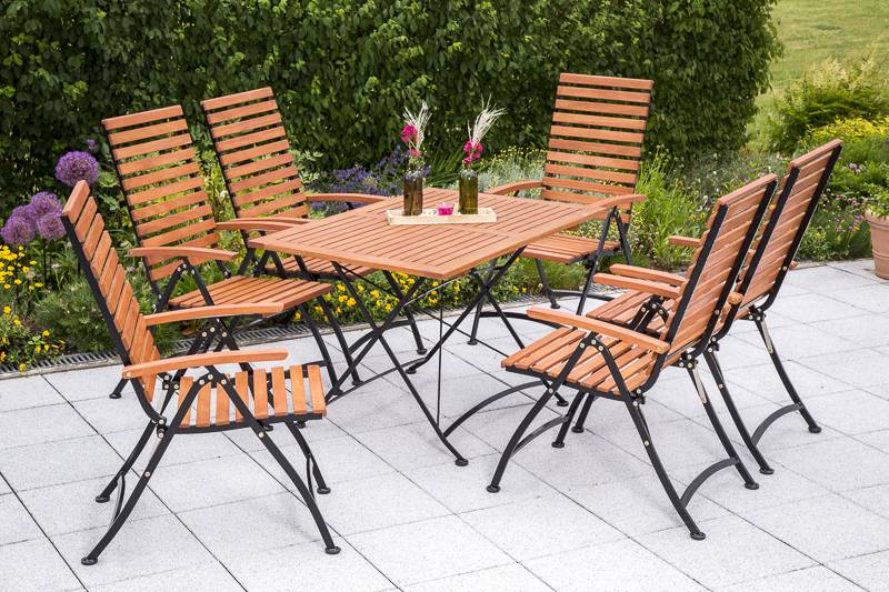 Merxx Schlossgarten Set 7tlg. Tisch 120 x 80 cm