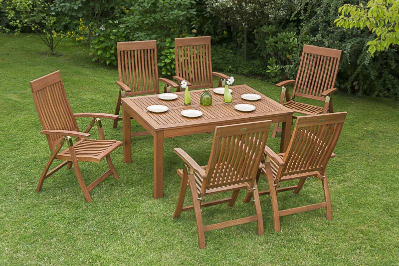 Merxx Comodoro Set 7tlg. Ausziehtisch 100/150 x 150 cm Versandkostenfrei