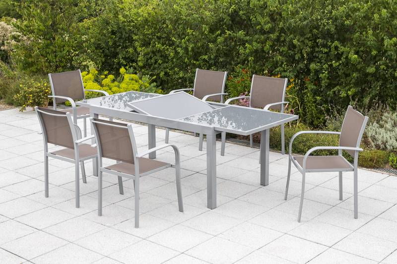 Merxx Ostia Set 7tlg. Ausziehtisch 160/220 x 90 cm Osterangebot