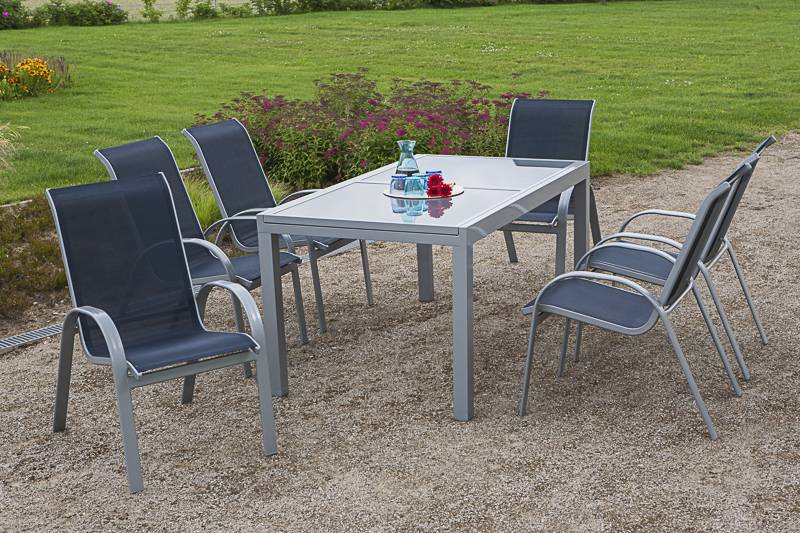 Merxx Amalfi Set 7tlg. Ausziehtisch 140/200 x 90 cm Valentinstagsangebot