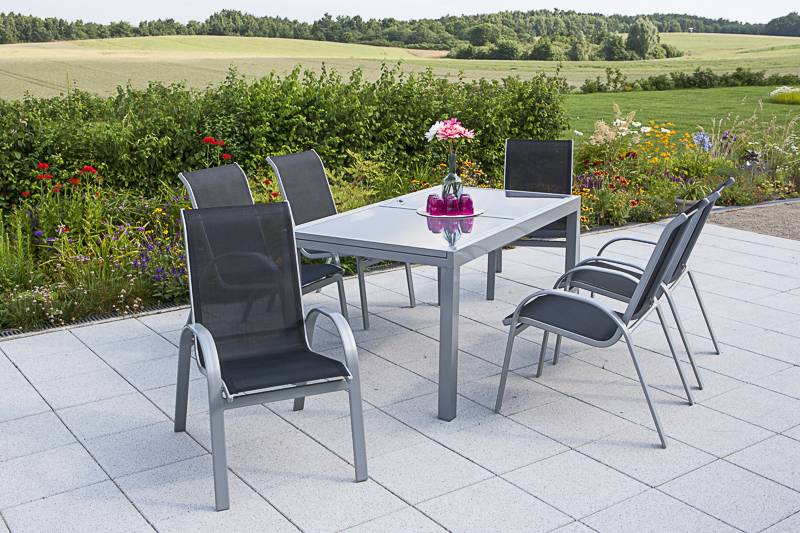 Merxx Amalfi Set 7tlg. Ausziehtisch 140/200 x 90 cm