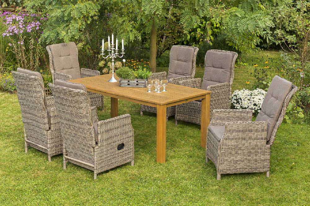Merxx Riviera Set 7tlg. Tisch 180 x 90 cm Riesige Rabatte