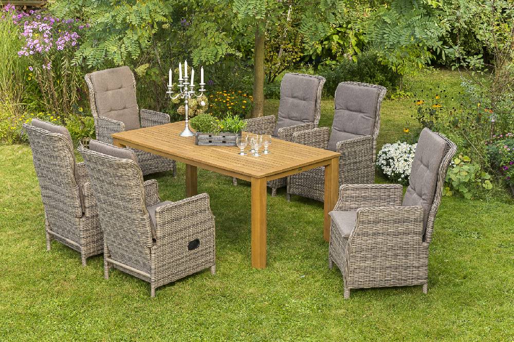 Merxx Riviera Set 7tlg. Tisch 180 x 90 cm Riesige Rabatte