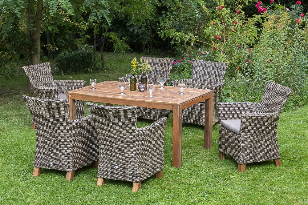 Merxx Toskana Set 7tlg. Ausziehtisch 150/200 x 90 cm Kostenloser Versand international
