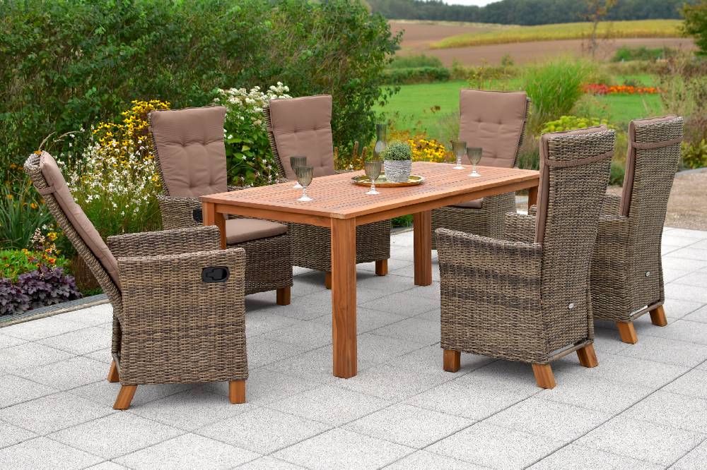 Merxx Toskana Set 7tlg. Tisch 185 x 90 cm Fabrikladen