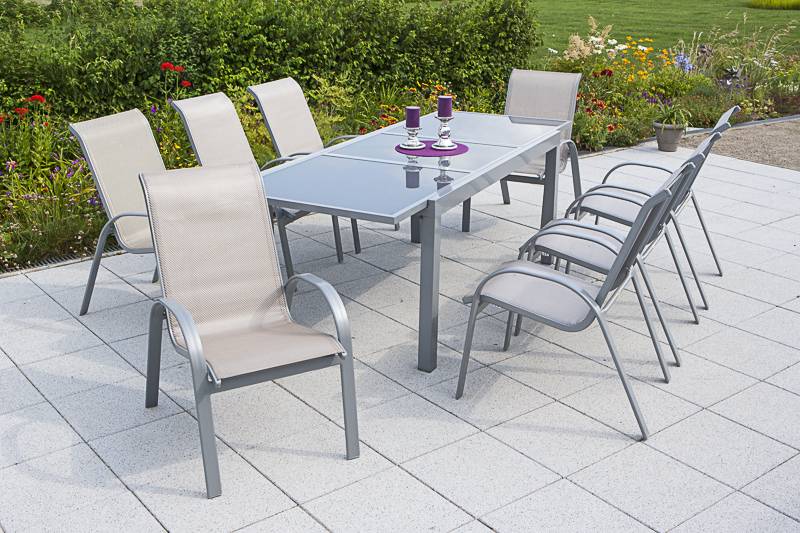 Merxx Amalfi Set 9tlg. Ausziehtisch 180/240 x 100 cm Online