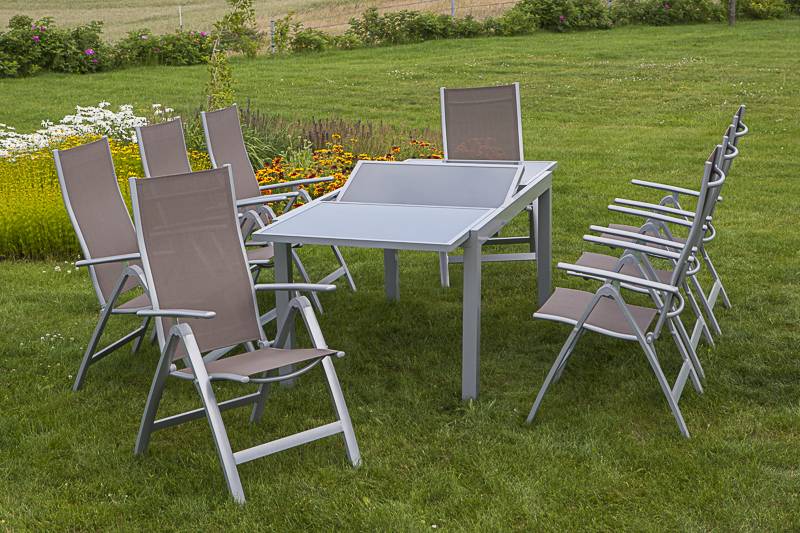 Merxx Carrara Set 9tlg. Ausziehtisch 160/220 x 90 cm Günstiger Verkauf