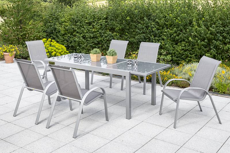Merxx Amalfi Set 7tlg. Ausziehtisch 160/220 x 90 cm Flash Sale