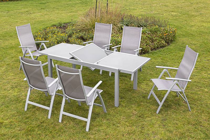 Merxx Carrara Set 7tlg. Ausziehtisch 160/220 x 90 cm Lagerräumung