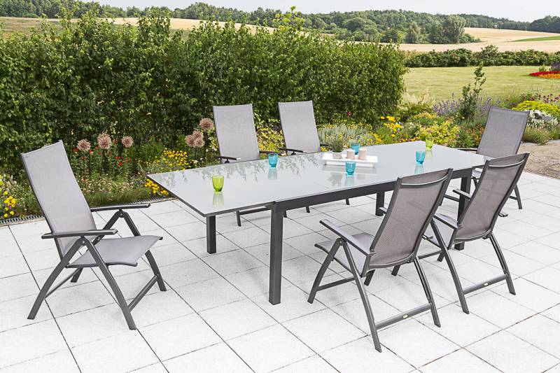 Merxx Vicenza Set 7tlg. Ausziehtisch 200/300 x 110 cm Heißer Verkauf