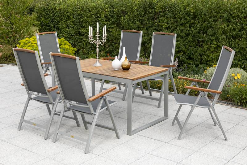 Merxx Siena Set 7tlg. Ausziehtisch 150/220 x 90 cm Kostenloser Versand international