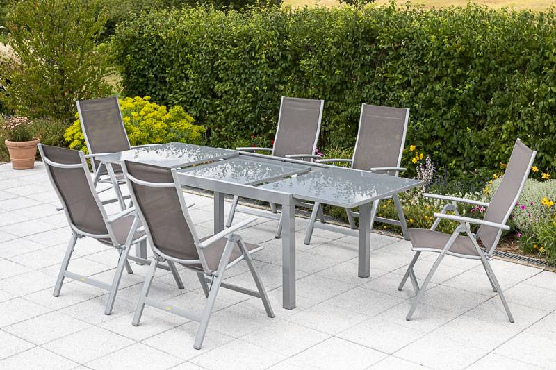 Merxx Carrara Set 7tlg.Semi-Ausziehtisch 150/220 x 90 cm Fabrikverkauf