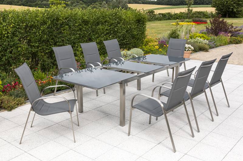 Merxx Lucca Set 9tlg. Ausziehtisch 180/240 x 100 cm Flash Sale
