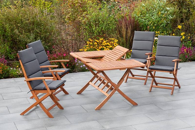 Merxx Comodoro Set 5tlg. Ausziehtisch 110/160 x 90 cm Black Friday