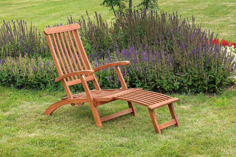 Merxx Deckchair 5Pos. Set 2tlg. Hocker 50 x 50 cm Heißer Verkauf
