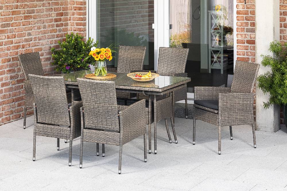 Merxx Sevilla Set 13tlg. Ausziehtisch 150/250 x 80 cm Sonderangebot der Fabrik