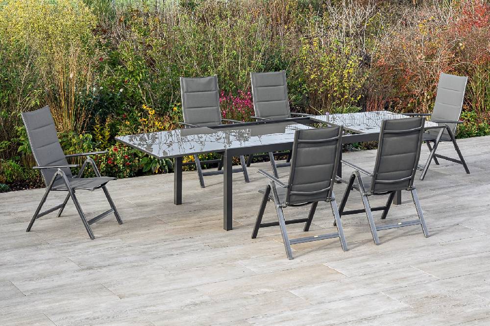 Merxx Taviano Set 7tlg. Semi-Ausziehtisch 200/300 x 100 cm Fabrikladen