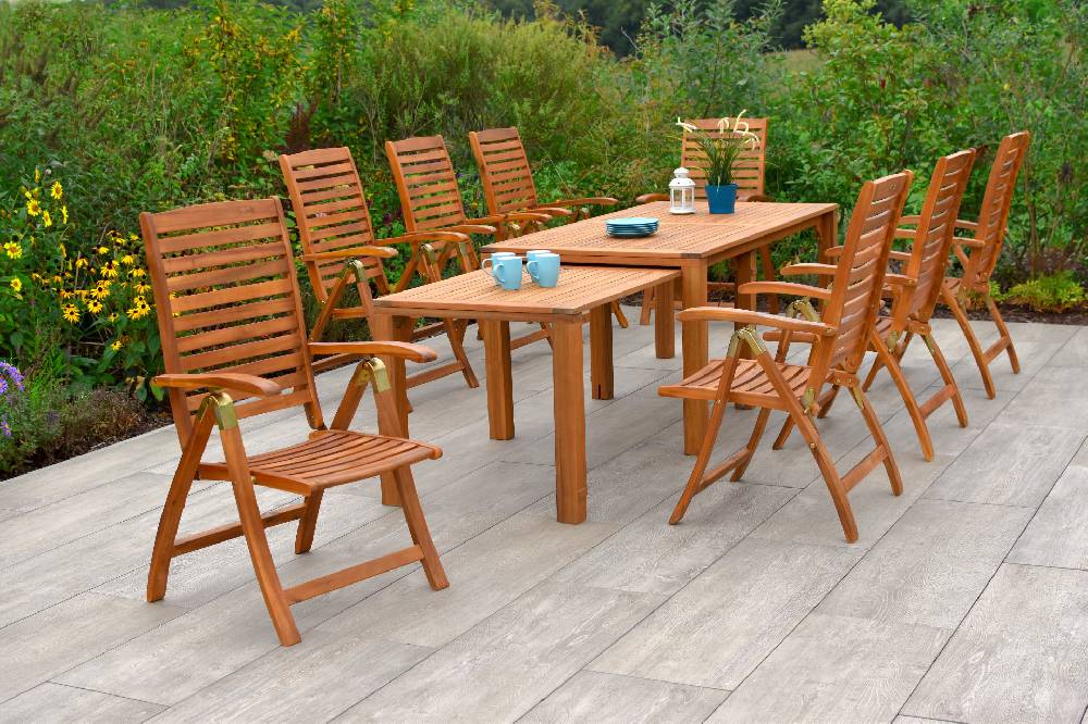 Merxx Paraiba Set 17tlg. Flex-Ausziehtisch 185/370 x 90 cm Auslauf