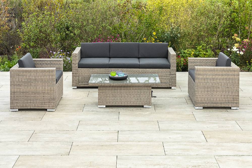 Merxx Bellante Set 4tlg. Tisch höhenverstellbar 120 x 60 cm