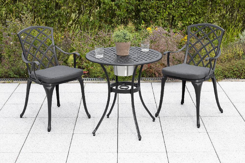 Merxx Rhodos Set 5tlg. Tisch rund ø 70 cm inkl. Kühler Clearance-Verkauf