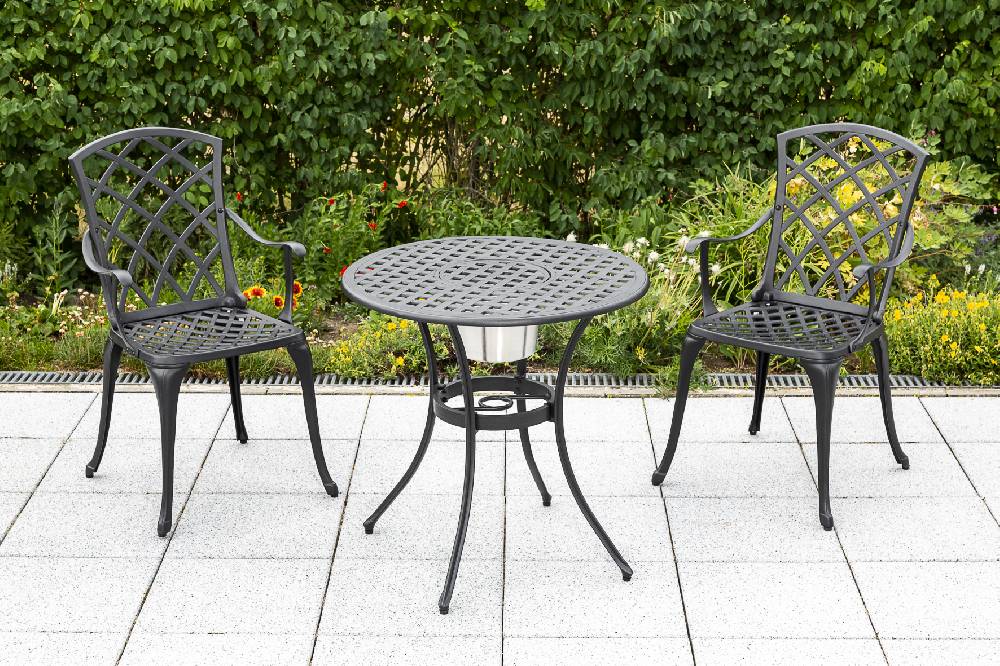 Merxx Rhodos Set 5tlg. Tisch rund ø 70 cm inkl. Kühler Clearance-Verkauf