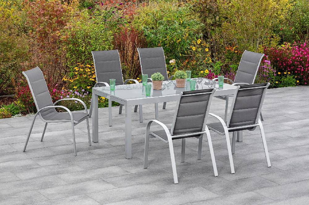 Merxx Amalfi di lusso Set 7tlg. Semi-Ausziehtisch 200/300 x 100 cm Fabrikverkauf