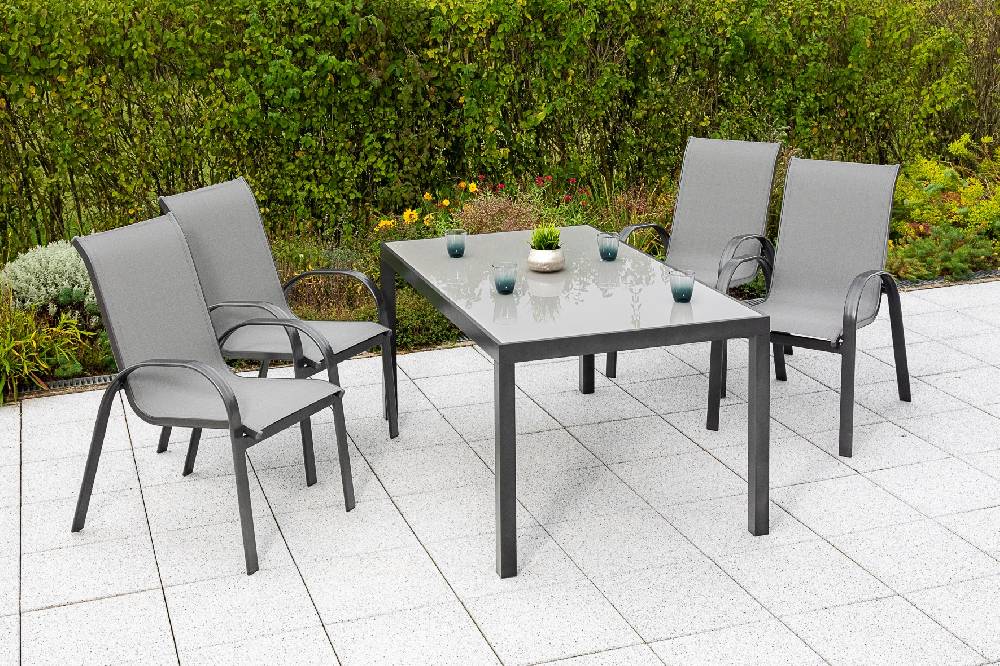Merxx Amalfi Set 5tlg. Tisch 150 x 90 cm