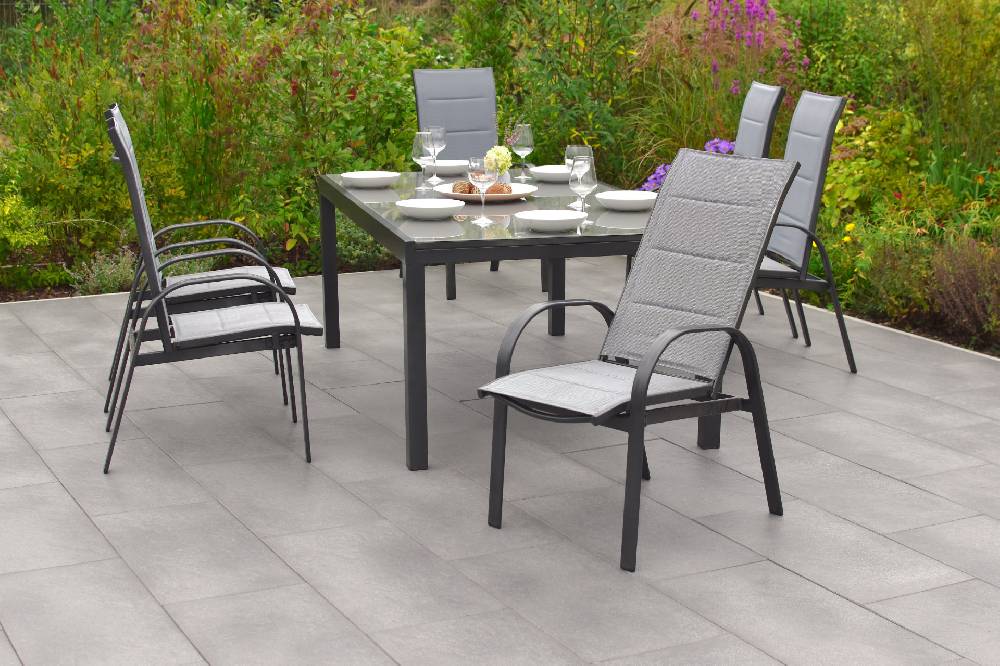 Merxx Marini Set 7tlg. Semi-Ausziehtisch 180/250 x 100 cm Sonderangebot