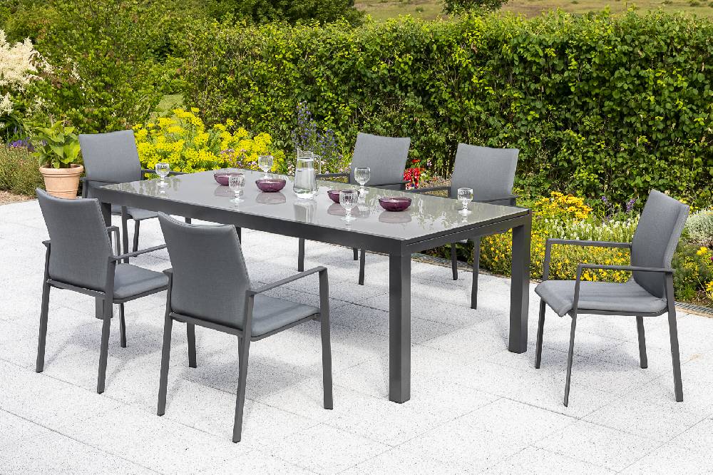 Merxx Bellino Set 7tlg. Semi-Ausziehtisch 220/340 x 110 cm