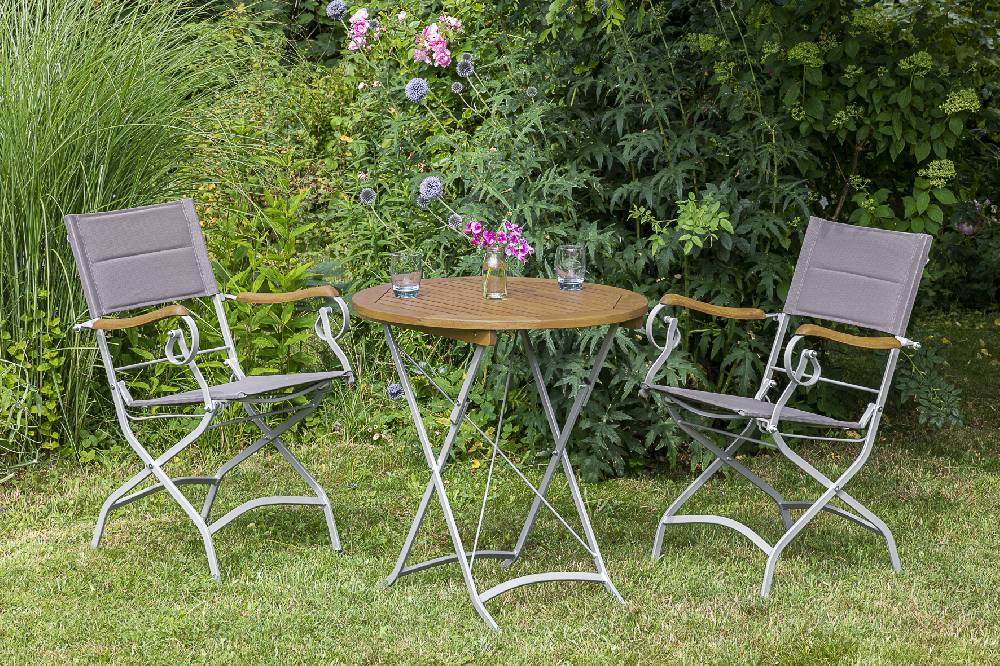 Merxx Prinzengarten Set 3tlg. Klapptisch rund ø 70 cm Online Shopping