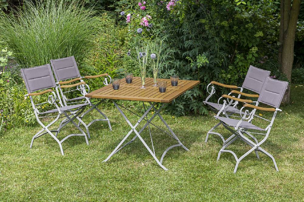 Merxx Prinzengarten Set 5tlg. Klapptisch rund ø 70 cm Preisnachlass