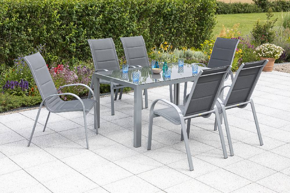 Merxx Amalfi Hochlehner Set 7tlg. Tisch 150 x 90 cm Weihnachtsangebot