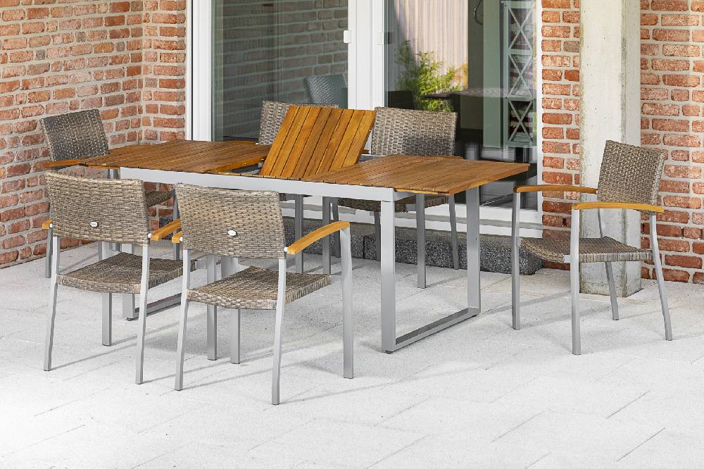 Merxx Silano Set 7tlg. Ausziehtisch 150/200 x 90 cm Blitzangebot