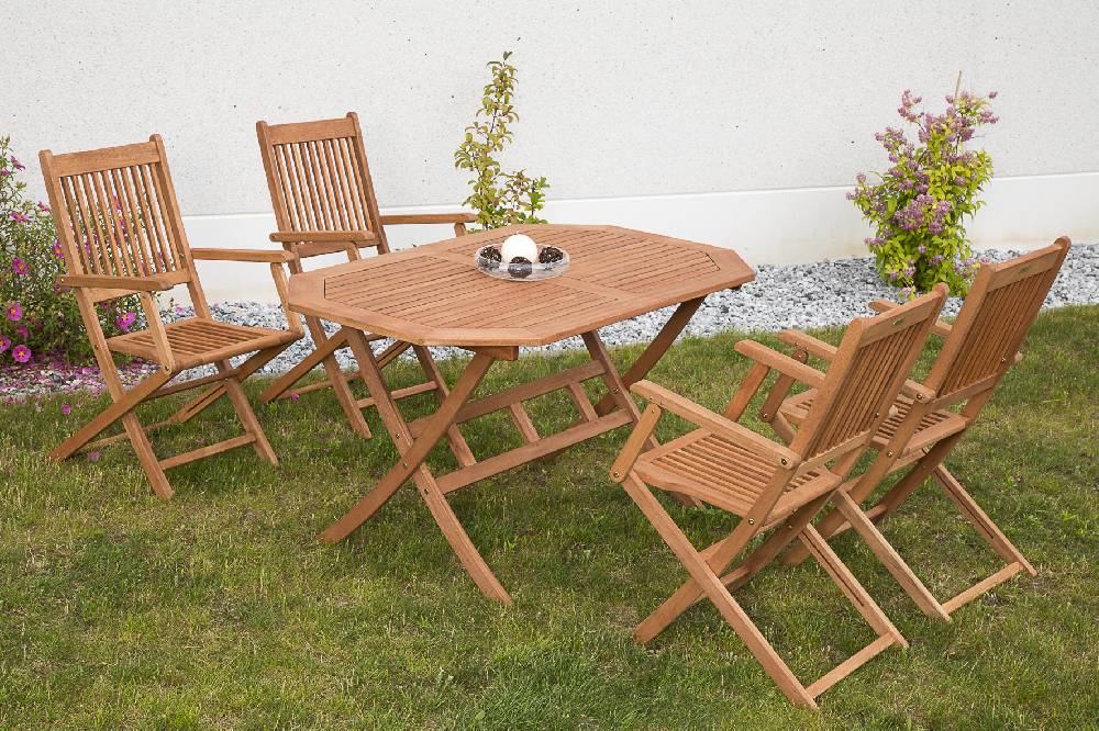 Merxx Rio Set 5tlg. Klapptisch 135 x 85 cm