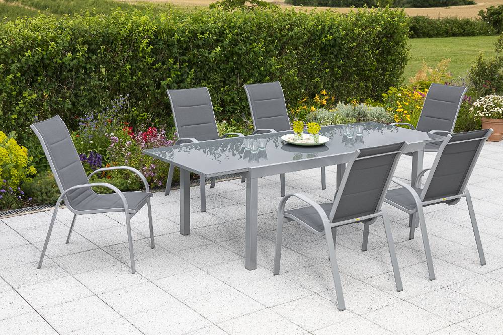 Merxx Amalfi Set 7tlg. Semi-Ausziehtisch 180/250 x 99 cm Nur für heute